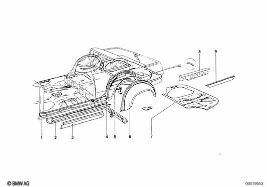 Base di assemblaggio per BMW E46, F30, F80 (OEM 41121840034). BMW originale.