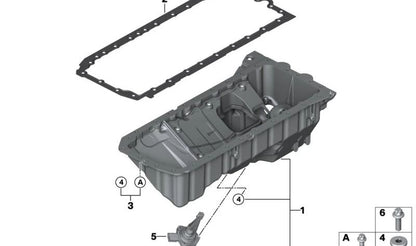 Juego tornillos cárter de aceite OEM 11137853940 para BMW F80, F80N, F82, F83. Tornillería original BMW para fijación de la bandeja del aceite del motor. Original BMW.