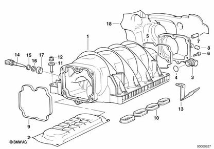Supporto per cavi Bowden per BMW 5 E34 Series, 7 E32, serie E38, 8 E31 (OEM 11611747874). BMW originale