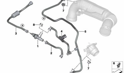 Válvula de ventilación del depósito OEM 13907621174 para BMW F45, F46, F48, F39 y MINI F54, F55, F56, F57, F60. Original BMW y MINI.