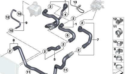 Abrazadera OEM 11722756407 para MINI R56, R55, R57, Countryman R60, F60, Paceman R61 y más. Original MINI.