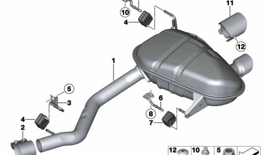 OEM Escape Support 18207522197 per BMW E81, E82, E87, E88. BMW originale.