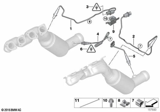 Connector housing bracket for BMW E53, E70 (OEM 12527524527). Original BMW.