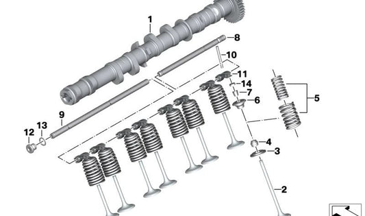 Válvula de escape OEM 11347718082 para BMW Motorrad M 1000 R (0E81, 0P51, 0P53), M 1000 XR (0E91), HP4 (SK42), S 1000 RR (SK46), S 1000 R (SK47), M 1000 RR (SK66). Original BMW Motorrad.