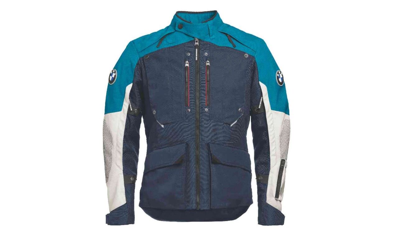 GS Rallye Gore-Tex Jaqueta azul tamanho 66 OEM 76115B3D433 para motocicletas BMW. BMW Motorrad original.