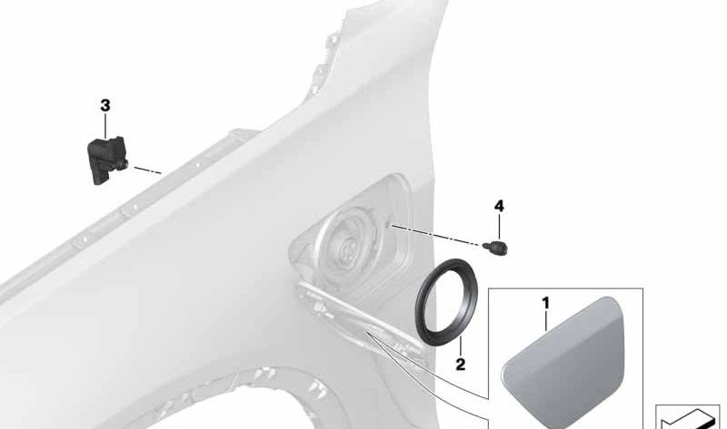 Pasador de bloqueo OEM 51177451148 para BMW F45, F30, F15 y MINI F60. Original BMW y MINI.