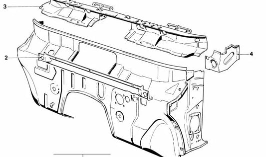 Fermeture du mur du mur droit pour la série BMW 5 E28 (OEM 41131876046). BMW d'origine