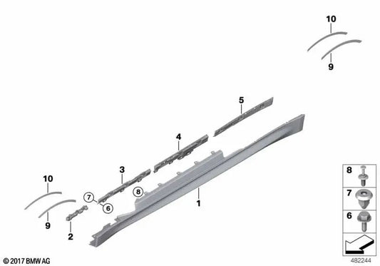 Suporte direito para BMW F82, F83 (OEM 51778054322). BMW originais.