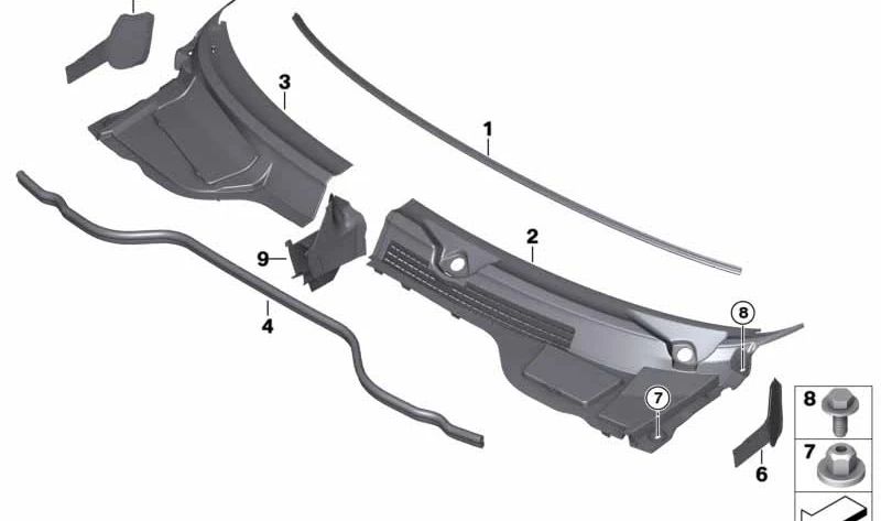 Tapa lateral del vano motor izquierda OEM 51132751209 para MINI R55, R56, R57 (todos los modelos compatibles). Pieza original MINI.