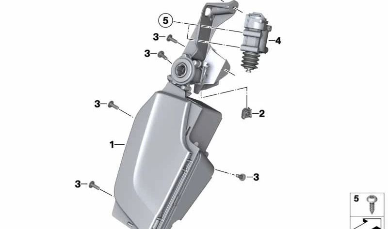 Gavone sinistro OEM 46638535135 per BMW Motorrad K 1600 GT, K 1600 GTL (06/2013 - 08/2016). BMW Motorrad originale.
