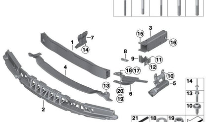 Tornillo de Cabeza Hexagonal para BMW Serie 1 F20, F21, Serie 2 F22, F23, F87, Serie 3 F30, F31, F34, F35, F80 y Serie 4 F32, F33, F36, F82 (OEM 07147321202). Original BMW