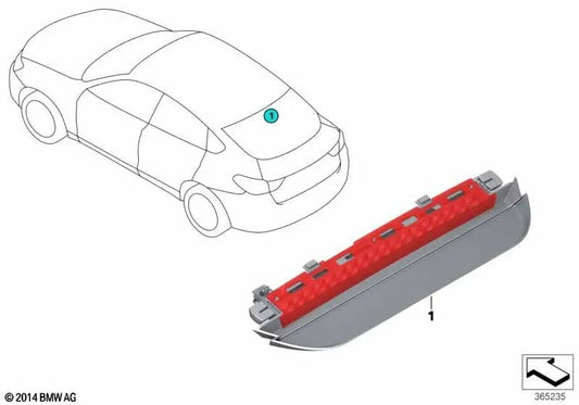 Third Brake Light for BMW F26 (OEM 63257336945). Genuine BMW