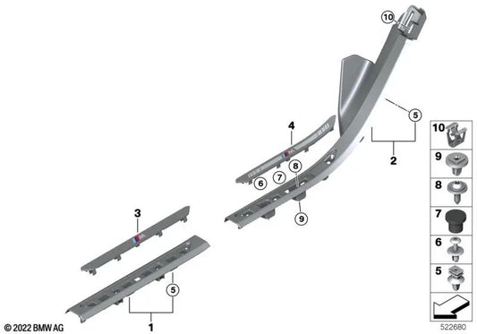 Rear right intake insert for BMW X7 G07, G07N (OEM 51478094816). Original BMW.