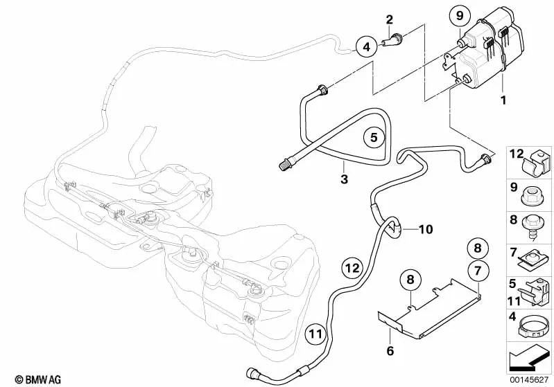 Exhaust pipe with spider strainer for BMW E63, E64 (OEM 16132282888). Original BMW