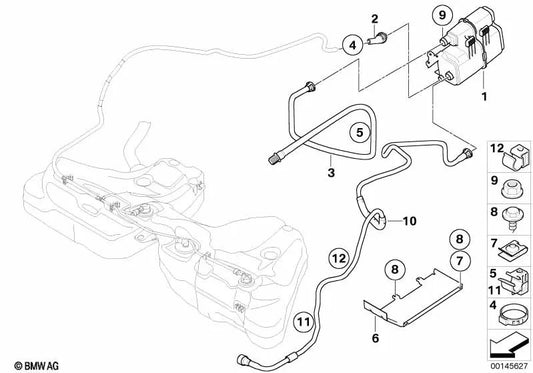 Tubo de escape com filtro de aranha para BMW E63, E64 (OEM 16132282888). BMW original