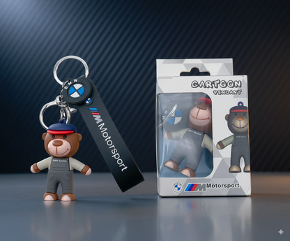 BMW Motorsport Keychain - Mechanical Bear or Pilot with Gift Box 🎁