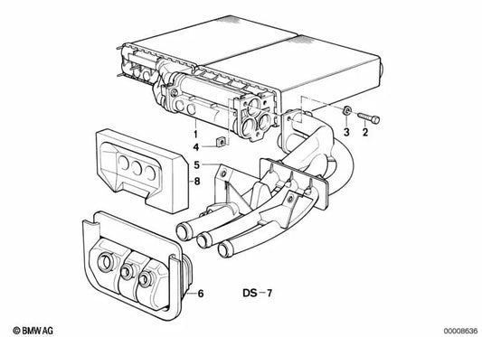 Jeu de joints pour les tubes d'eau et de radiateur pour BMW E34 (OEM 64111389469). BMW d'origine