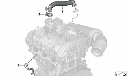 Tubo flexible de ventilación OEM 11157625259 para BMW i8 I12, I12 LCI, I15. Original BMW.