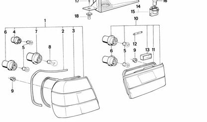 Portalámparas OEM 63211379397 para BMW E36, E34, E31, Z3. Original BMW.