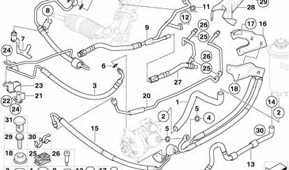 Tubería de Aspiración Dynamic Drive para BMW E60, E61 (OEM 32416761509). Original BMW
