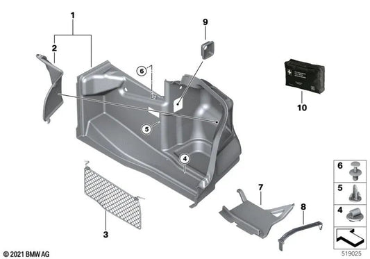 Coading des rechten Koffers für die BMW Series 1 E88 (OEM 51486960412). Original BMW.