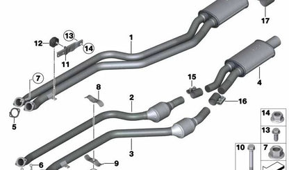 Tuerca hexagonal OEM 18307530972 para BMW E60, E61, F10, F11, F18, E63, E64, E65, E66, F01, F02, E83, F25, E70. Original BMW. Ideal para catalizador, colectores y sistema de escape.