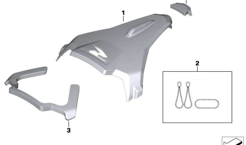 Protector antirrozaduras delantero OEM 77349443368 para BMW Motorrad F 900 R (modelos 0K11, 0K81, 0K83, 0K91, 0K31) desde 11/2019 en adelante. Original BMW Motorrad.