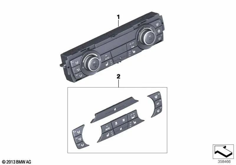 Conjunto de capa de controle climático automático para BMW E81, E82, E87, E88, E90, E91, E92, E93, E84, F25, F26. . BMW original