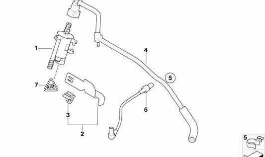 Conducto de depresión OEM 13517515137 para MINI R53 Cooper S, R52 Cabrio... y más. Original MINI.