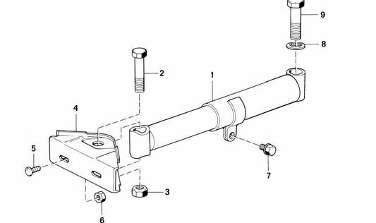 Amortiguador delantero izquierdo OEM 51111967377 para BMW E24 635CSi (1978-1989). Pieza original BMW.