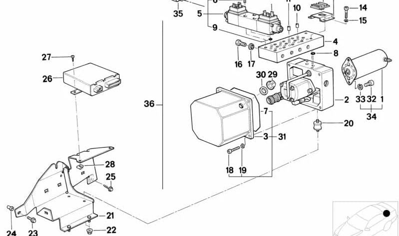 OEM control unit 54342230496 for BMW E30 320i and 325i (all compatible models). Original BMW.