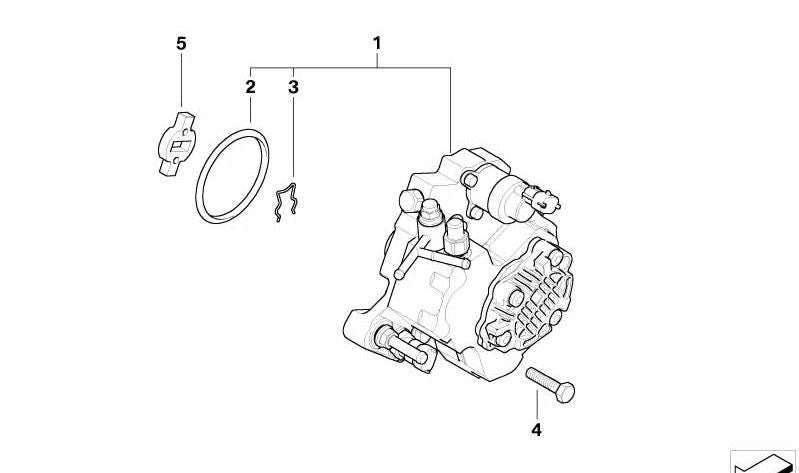Acoplamiento bomba de alta presión OEM 13527791105 para MINI R50 One D (03/2003 - 07/2006). Original MINI.