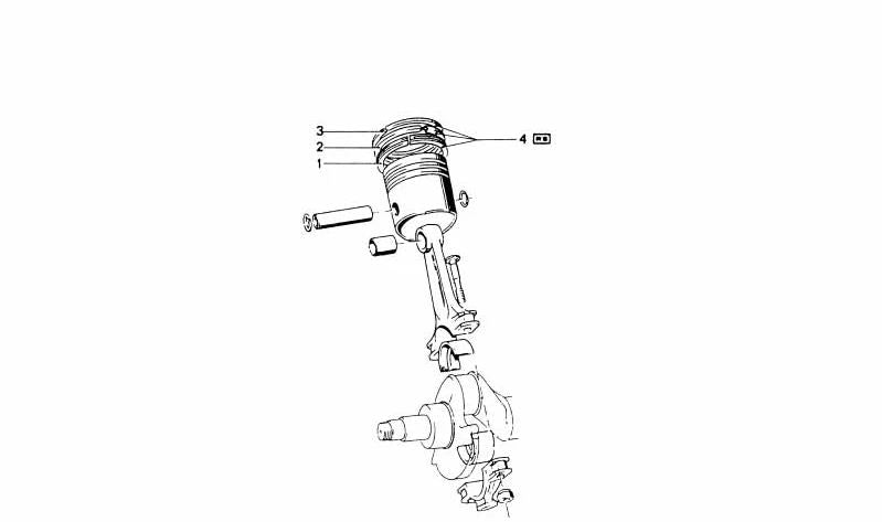 Juego de reparación de segmentos de pistones 89,22mm (+0,25) OEM 11251261131 para BMW 2002tii, E21, E30, E12, E28, E24, E23… y más. Original BMW.