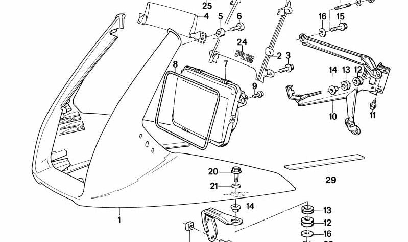 Tornillo OEM 46631453261 para BMW Motorrad K 100 RS (KK58) y K 1100 RS (KK58). Compatible con modelos fabricados entre 1983 y 1996. Original BMW Motorrad.
