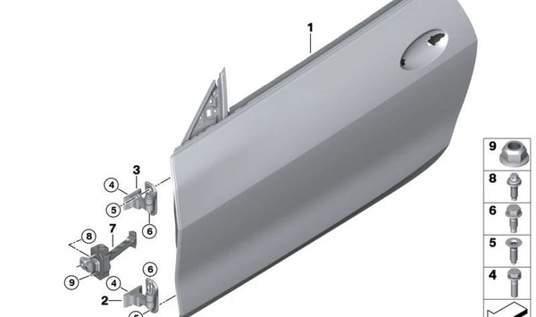 Topes de puerta OEM 51007482127 para BMW G22, G22N, G23, G23N, G82, G82N, G83, G83N. Original BMW.