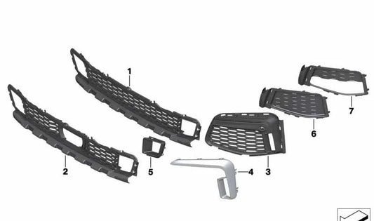 Right molding Oem 51118077602 for BMW G12. Original BMW.