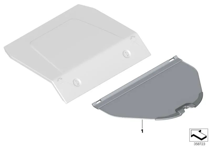 Sichtschutz Trunk for BMW I12, I12N (OEM 51477316263). Genuine BMW
