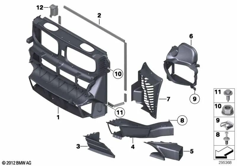 Additional air duct left for BMW E70N (OEM 51748048025). Original BMW