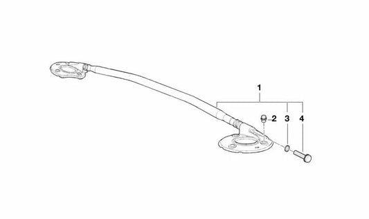 Tornillo cilíndrico M10x45 OEM 07119900192 para BMW E36 M3 (BF91, BF92, BF99), E36 318iS (S14). Original BMW.
