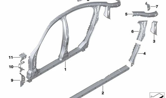 OEM 41007437506 Levier d'ouverture de la console pour BMW F90, G30, G38. BMW d'origine.