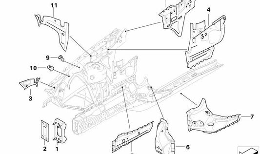 Espaciador OEM 51713402188 para BMW E83. Original BMW.