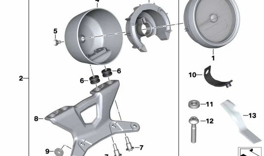 Lavadora de separador OEM 63177723678 para BMW Motorrad 3/20, 600, 1600, R Nine (todos os modelos). Substituição original BMW Motorrad.