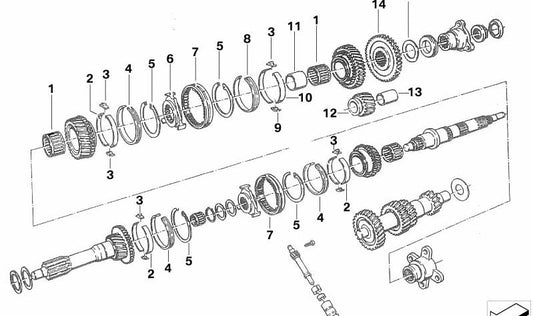 Segmento di blocco OEM 23231630129 per BMW E30, E34, E36, E38, E39, E46, E53, E83, E85, Z3. BMW originale BMW.