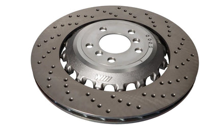 Disco de freno ventilado y perforado derecho OEM 34212284104 para BMW F10, F06, F12, F13. Original BMW.