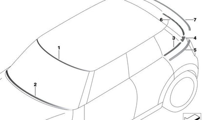 Cubierta parabrisas superior OEM 51317354216 para MINI Clubman F54, F54 LCI. Original MINI.