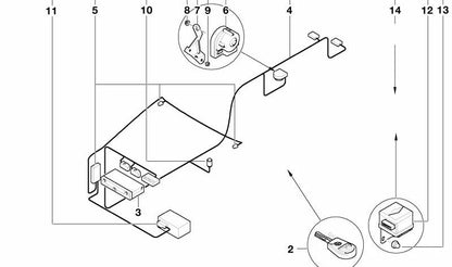 Soporte de sirena auxiliar OEM 65758368269 para BMW E39. Pieza original BMW.
