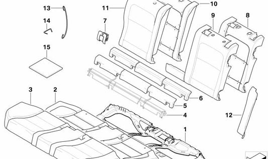 OEM 52207120491 Guarnec -Schaum für BMW E61. Original BMW.