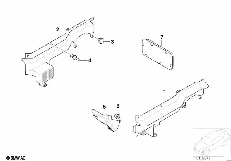 Cubierta para BMW Serie 5 E39 (OEM 61138375282). Original BMW.