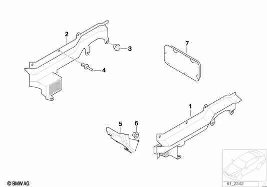 Cover for BMW 5 Series E39 (OEM 61138375282). Original BMW.