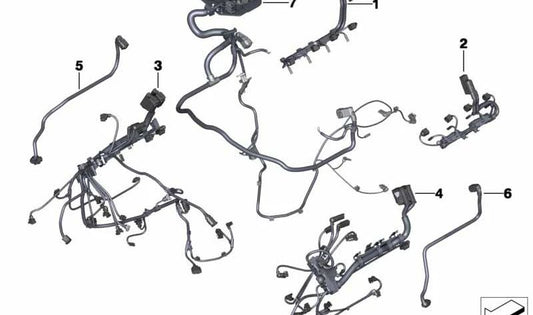 OEM -Motorkabel 12517850285 für BMW F10, F06, F12, F13. Original BMW.